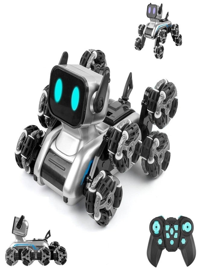 KIDIIG Robot Dog, 2.4Ghz Remote Control Dog Stunt RC Cars with Music & Light, 2 Models RC Robot Dog with Rechargeable Batteries, Birthday for Kids 5 6 7 8 9 10 11 12+ Years Old - Image 1